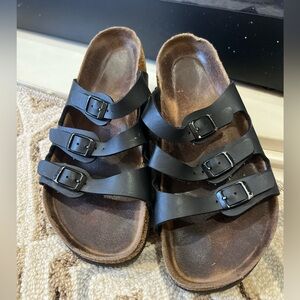 Birkenstock Black Leather Sandals